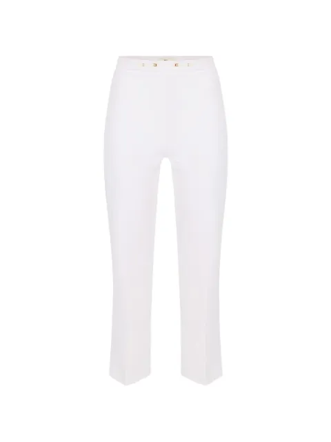 Elisabetta Franchi logo-plaque flared trousers