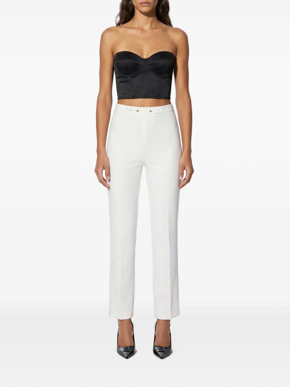 Elisabetta Franchi Flared broek Wit