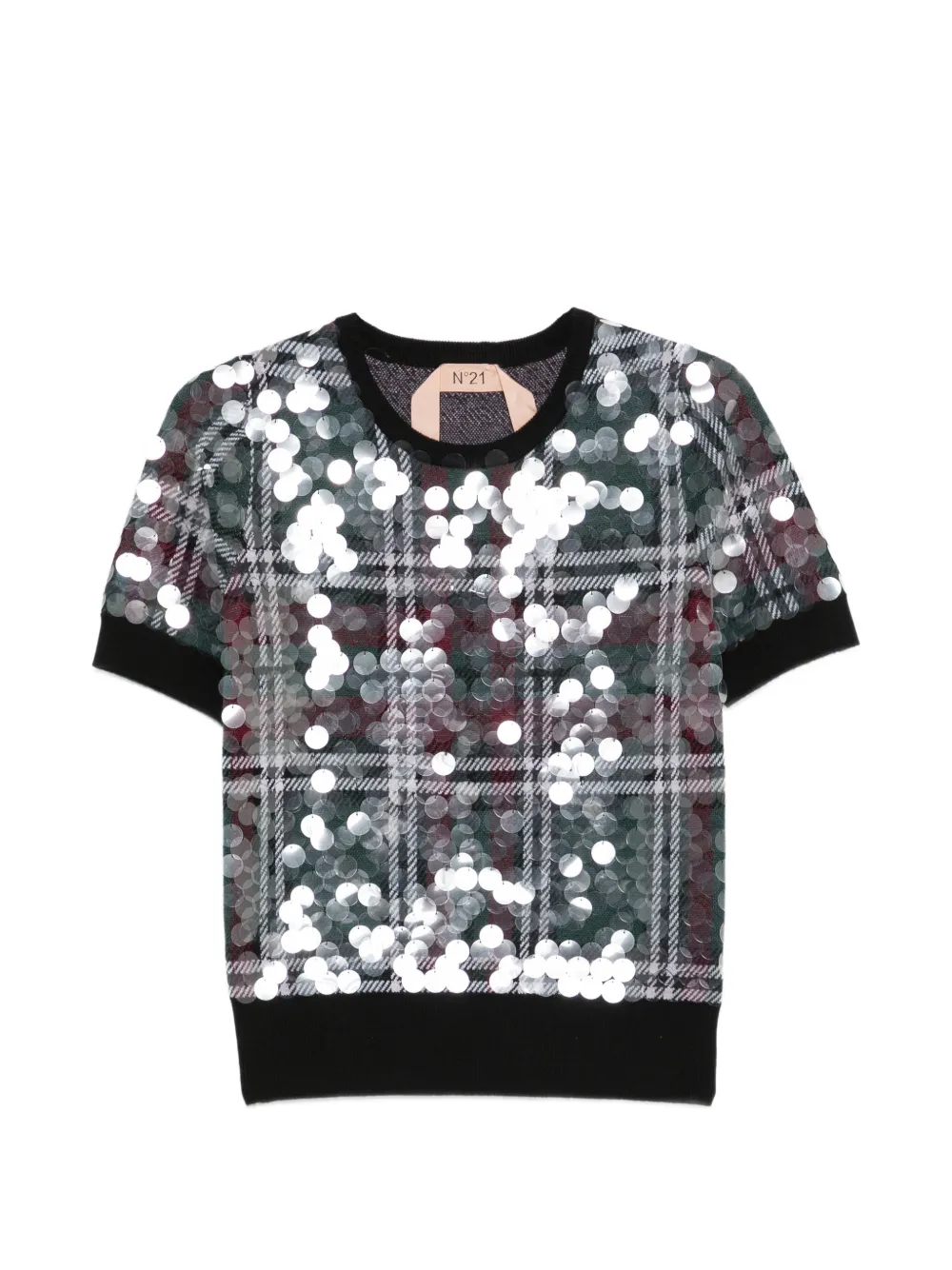 Nº21 sequin-embellishment T-shirt - Verde