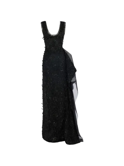 A.W.A.K.E. Mode sequin-embellished side-panel maxi dress