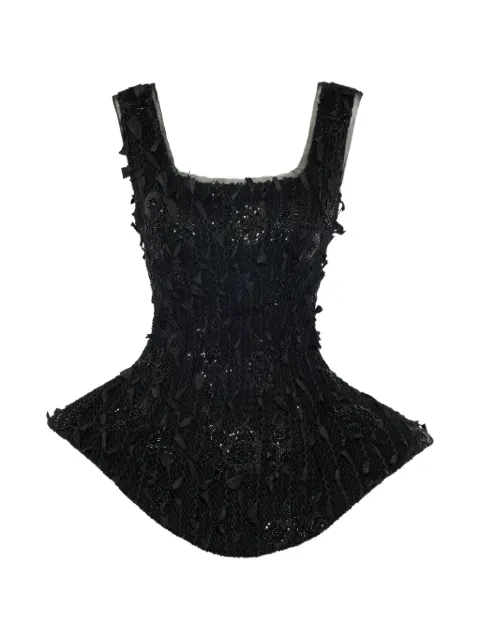 A.W.A.K.E. Mode sequin-embellished peplum top