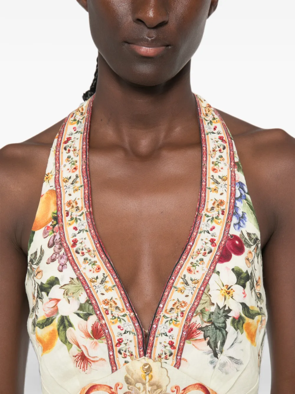 Camilla Playsuit met bloemenprint Beige