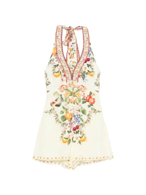 Camilla mono corto con motivo floral