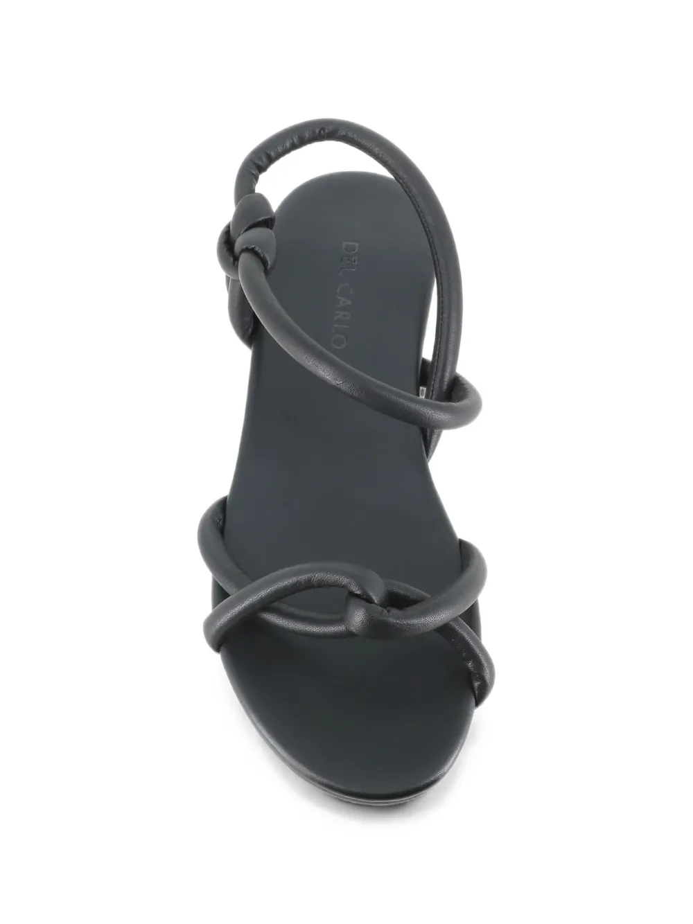 Del Carlo Neil knot-detail slingback sandals Zwart