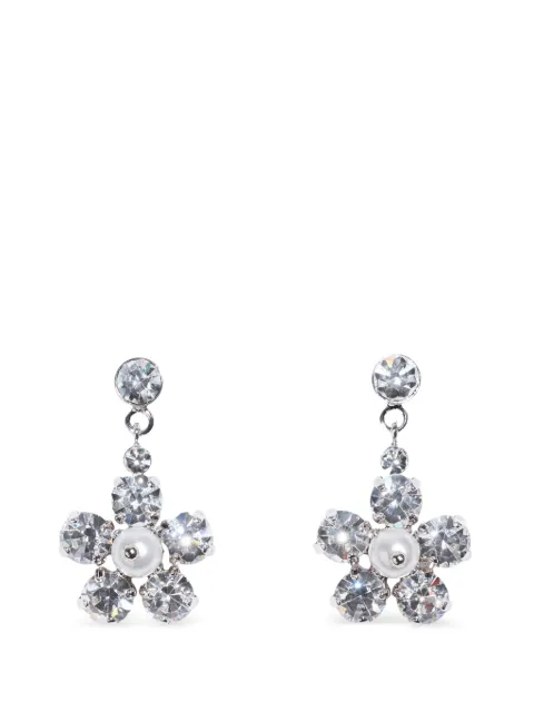 Simone Rocha pendientes con forma de margarita y detalles de cristal