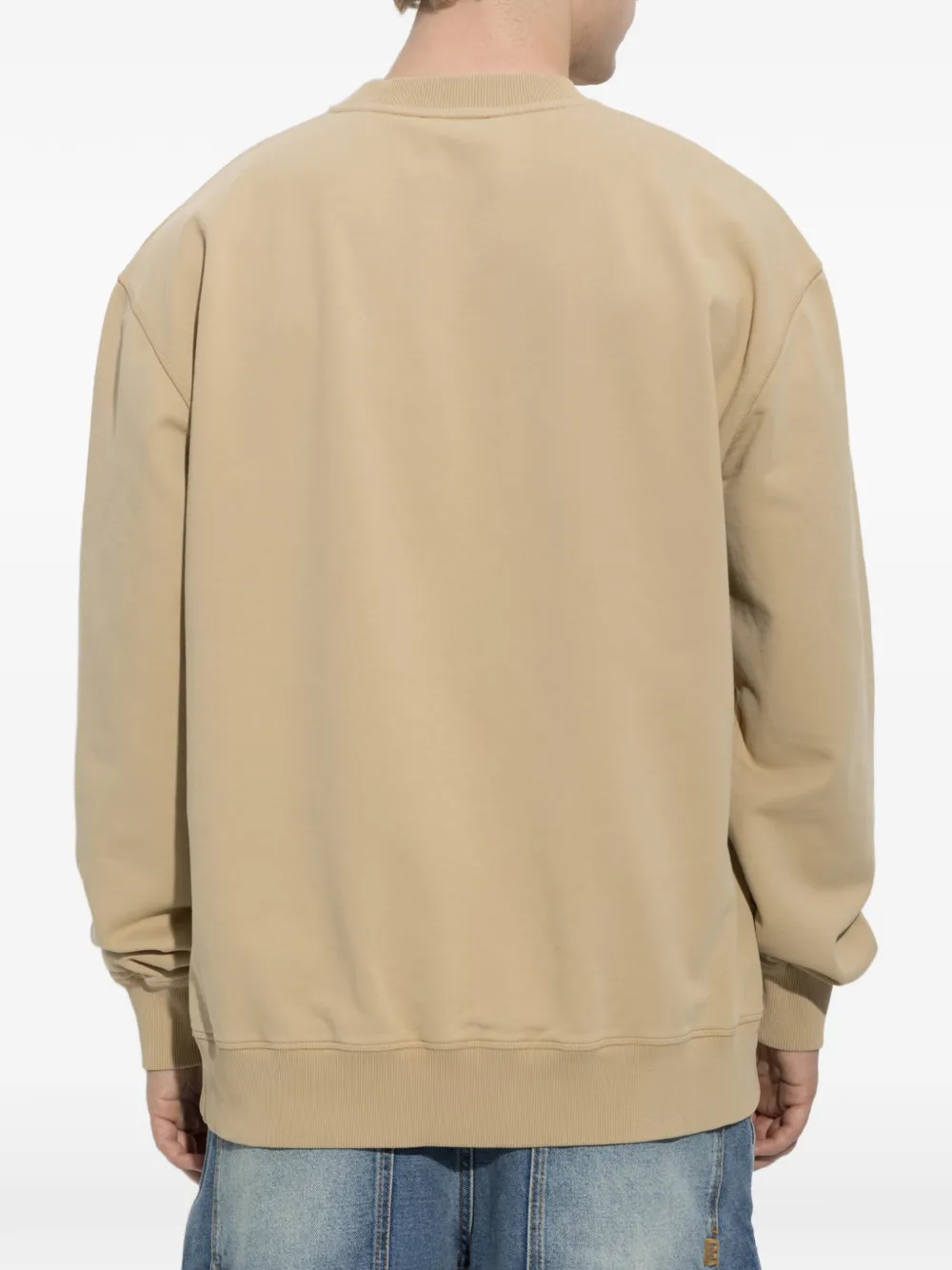 Balmain Sweater met geborduurd logo Beige
