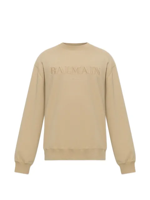 Balmain sudadera con logo bordado