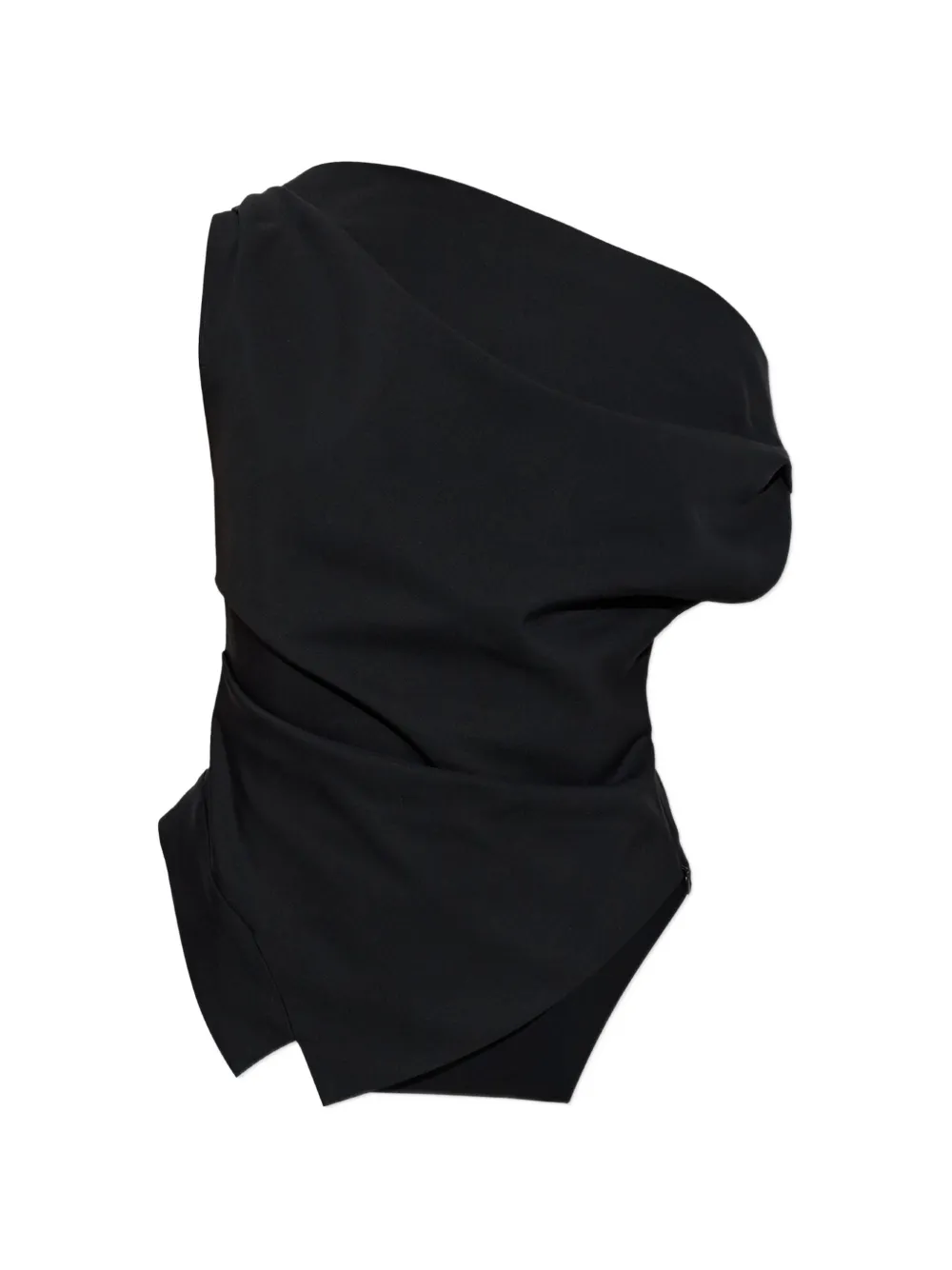 Róhe asymmetric draped top - Black