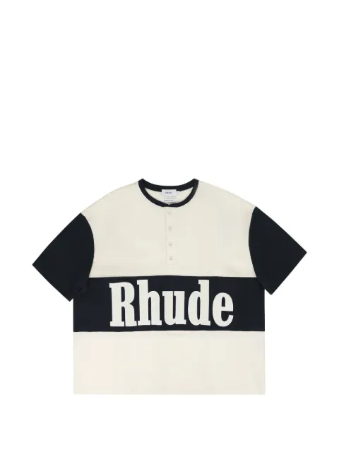 RHUDE panelled Henley T-shirt