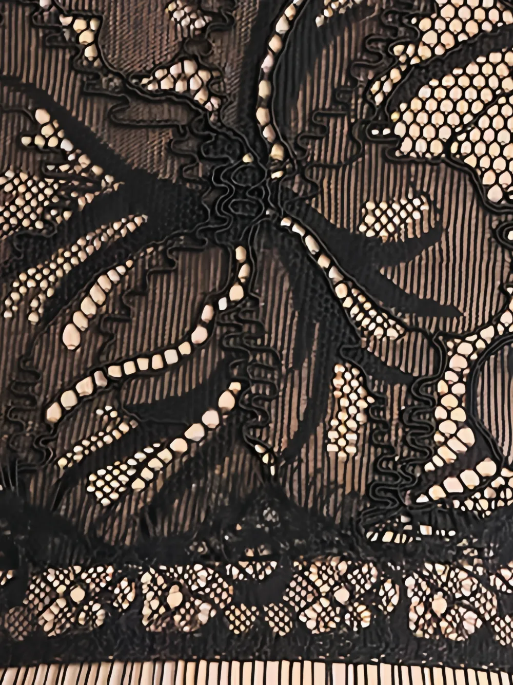 Tadashi Shoji Maelle gelaagde midi-jurk met kanten laag Zwart