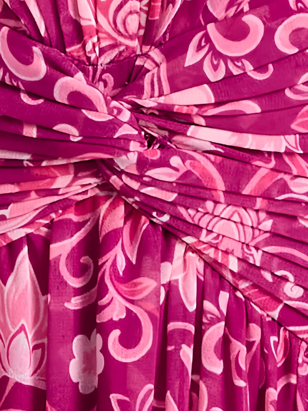Tadashi Shoji Kyrene midi-jurk met gedraaide taille en bloemenprint Roze