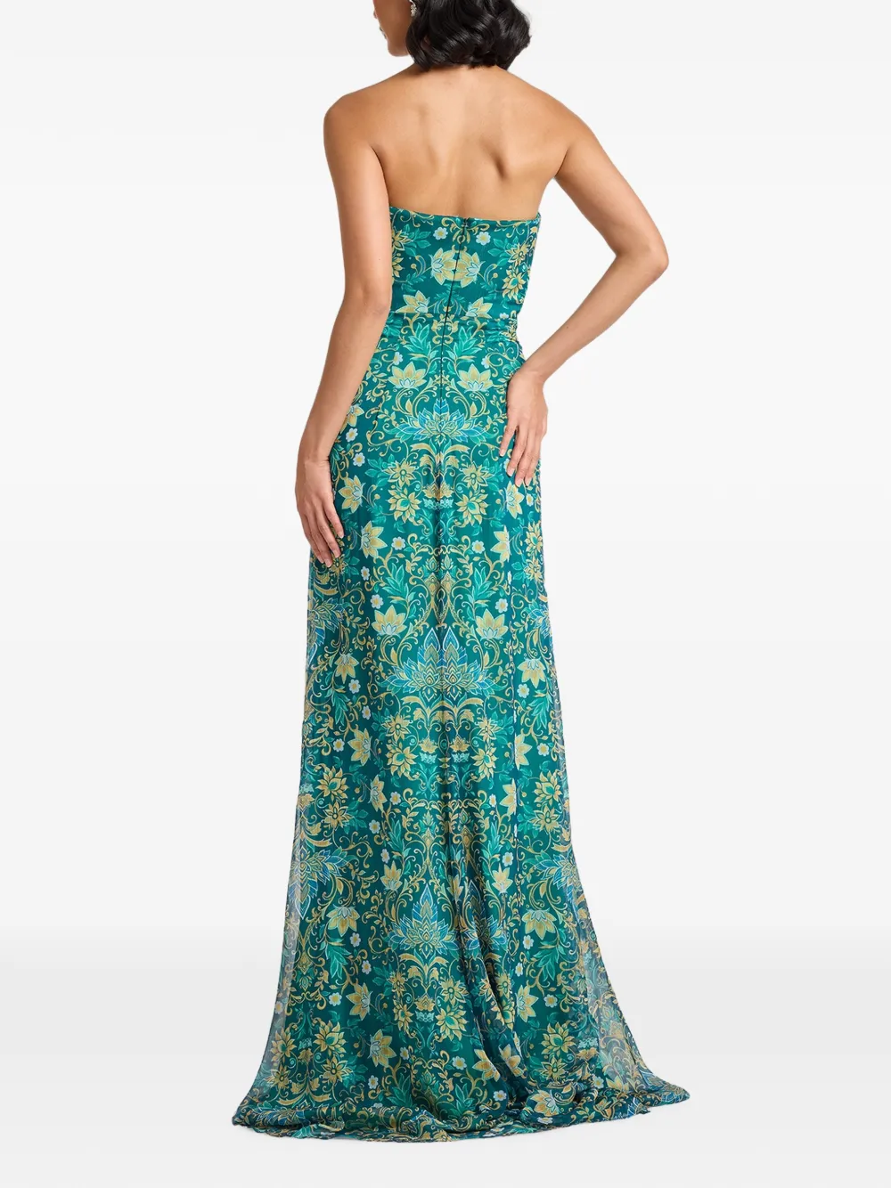 Tadashi Shoji Maxi-jurk met bloemenprint Groen