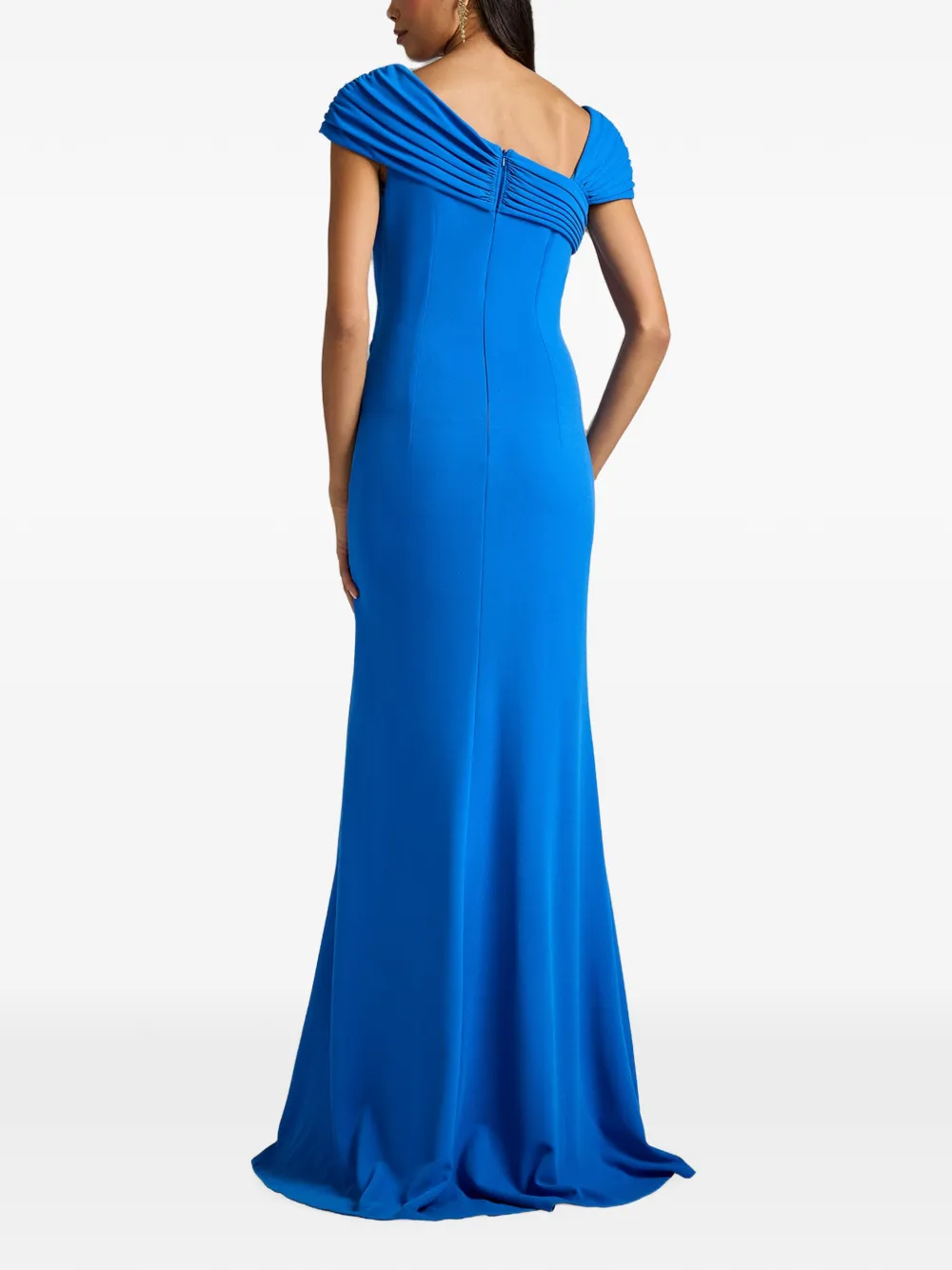 Tadashi Shoji Mireya avondjurk met gedrapeerd detail en ruches Blauw
