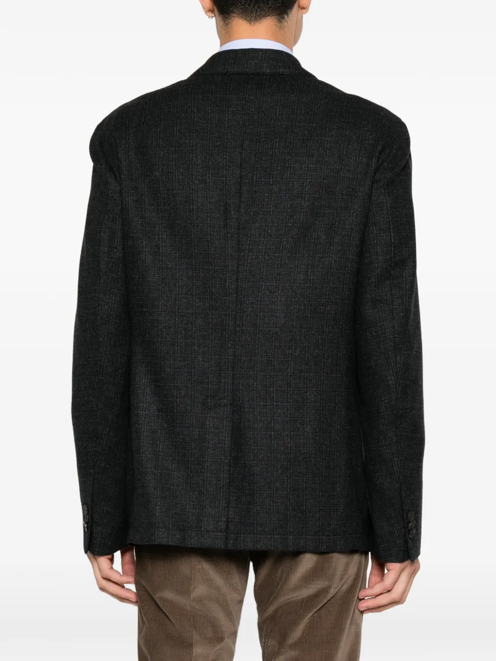 ETRO Geruite blazer met enkele rij knopen Grijs