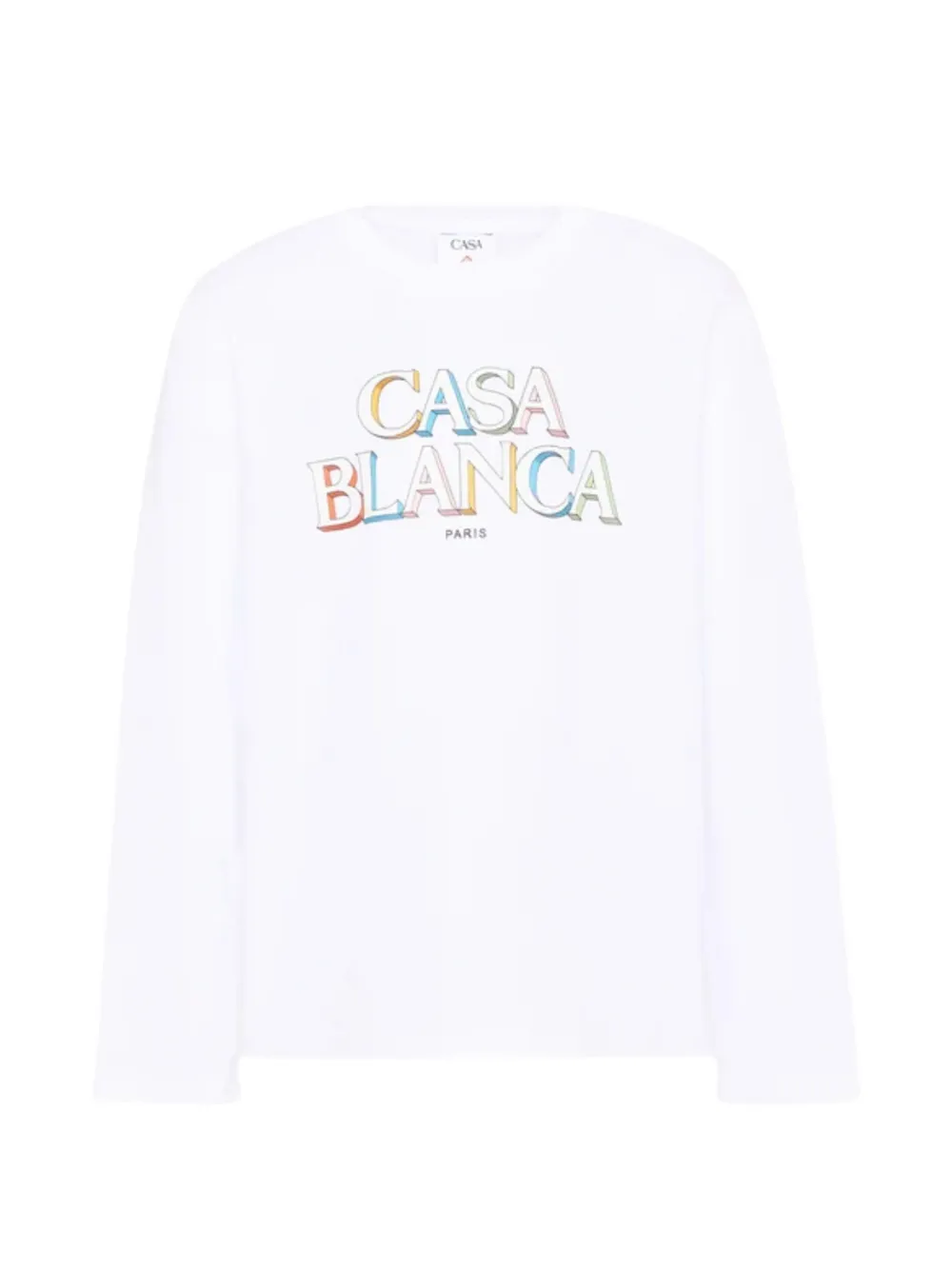 CASABLANCA KIDS logo-print long-sleeve T-shirt - Bianco
