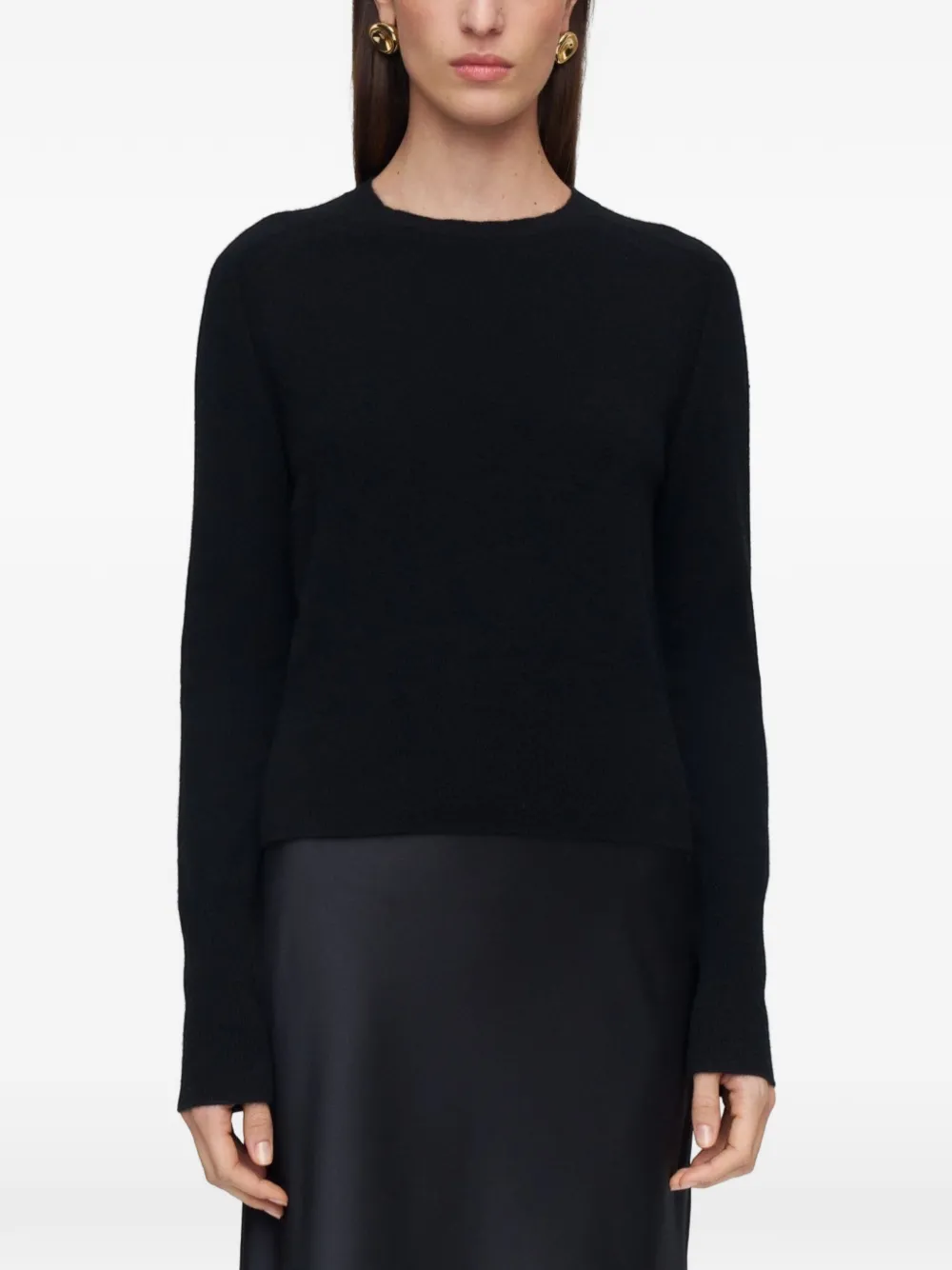 JOSEPH Melby crew-neck sweater Zwart