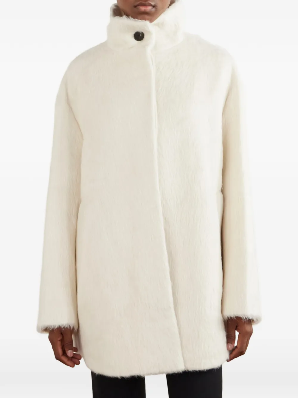 JOSEPH Melda funnel-neck coat Wit