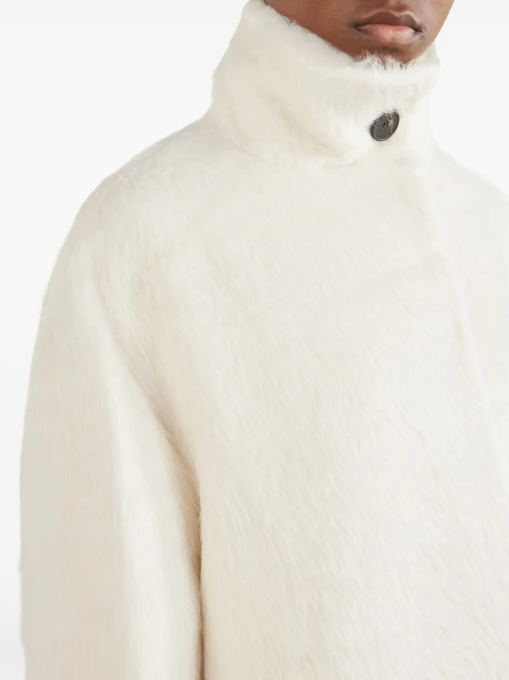 JOSEPH Melda funnel-neck coat Wit