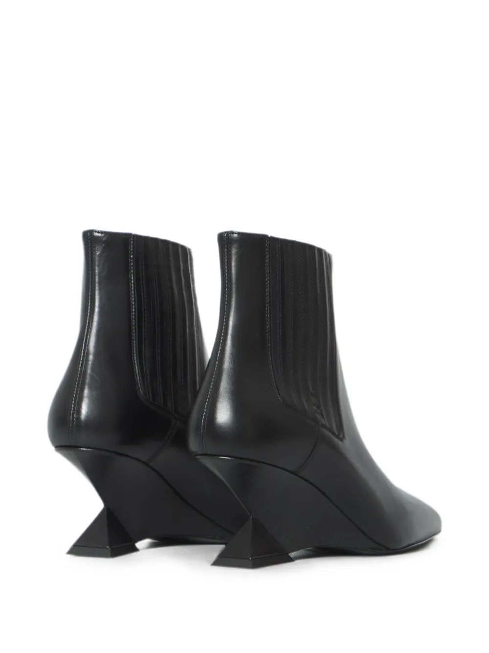 The Attico Cheope sculptural ankle boots Zwart