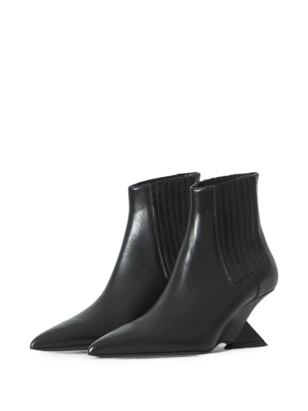 The Attico Cheope sculptural ankle boots Zwart