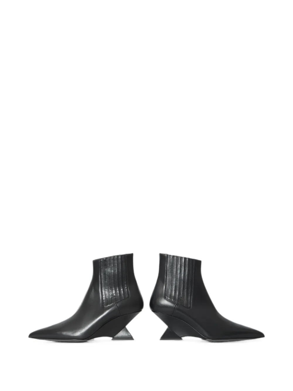 The Attico Cheope sculptural ankle boots Zwart