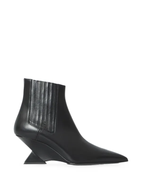 The Attico Cheope Sculptural Ankle Boots in Black
