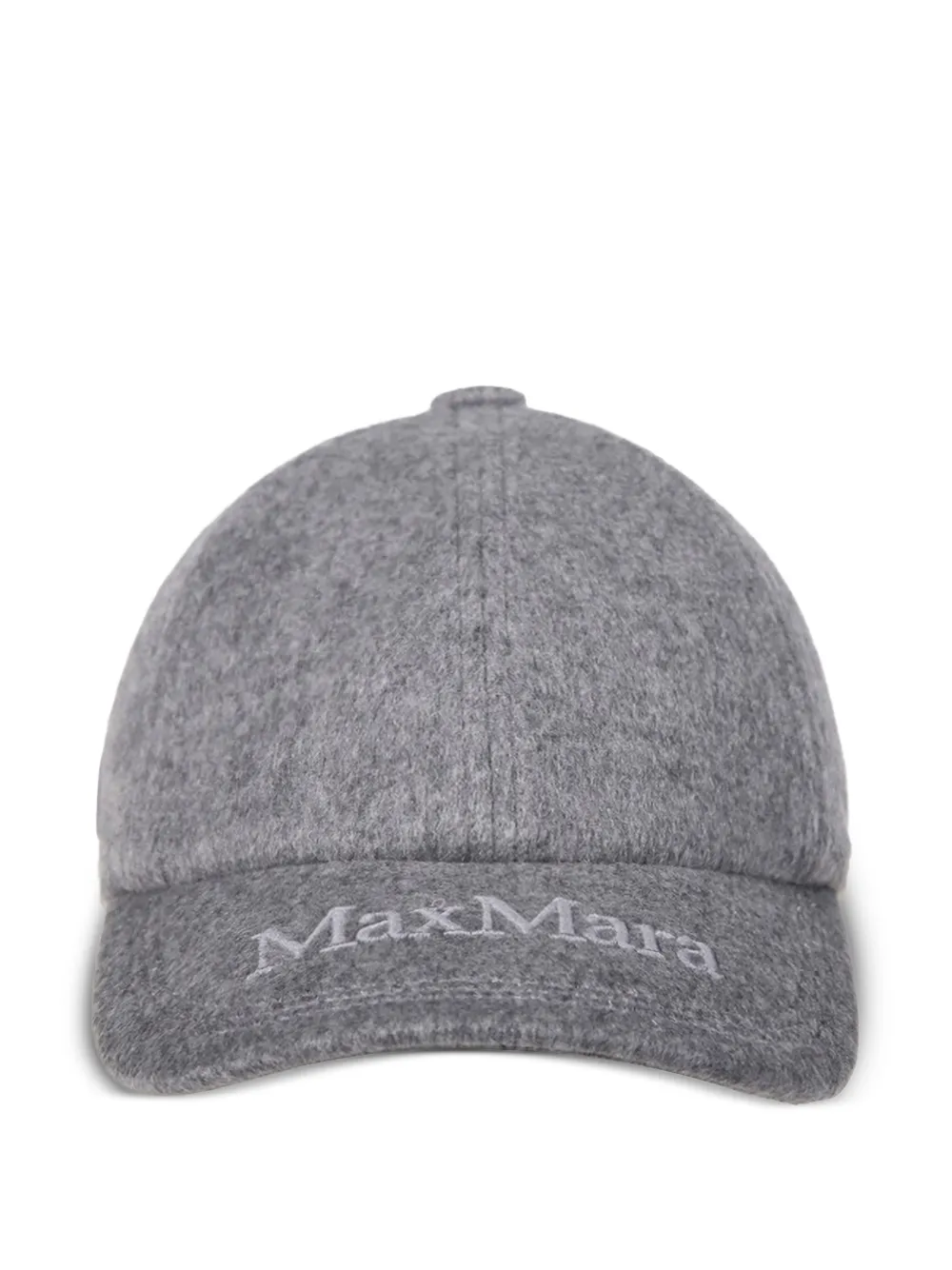 Max Mara Baseballkappe mit Logo-Stickerei - Grau