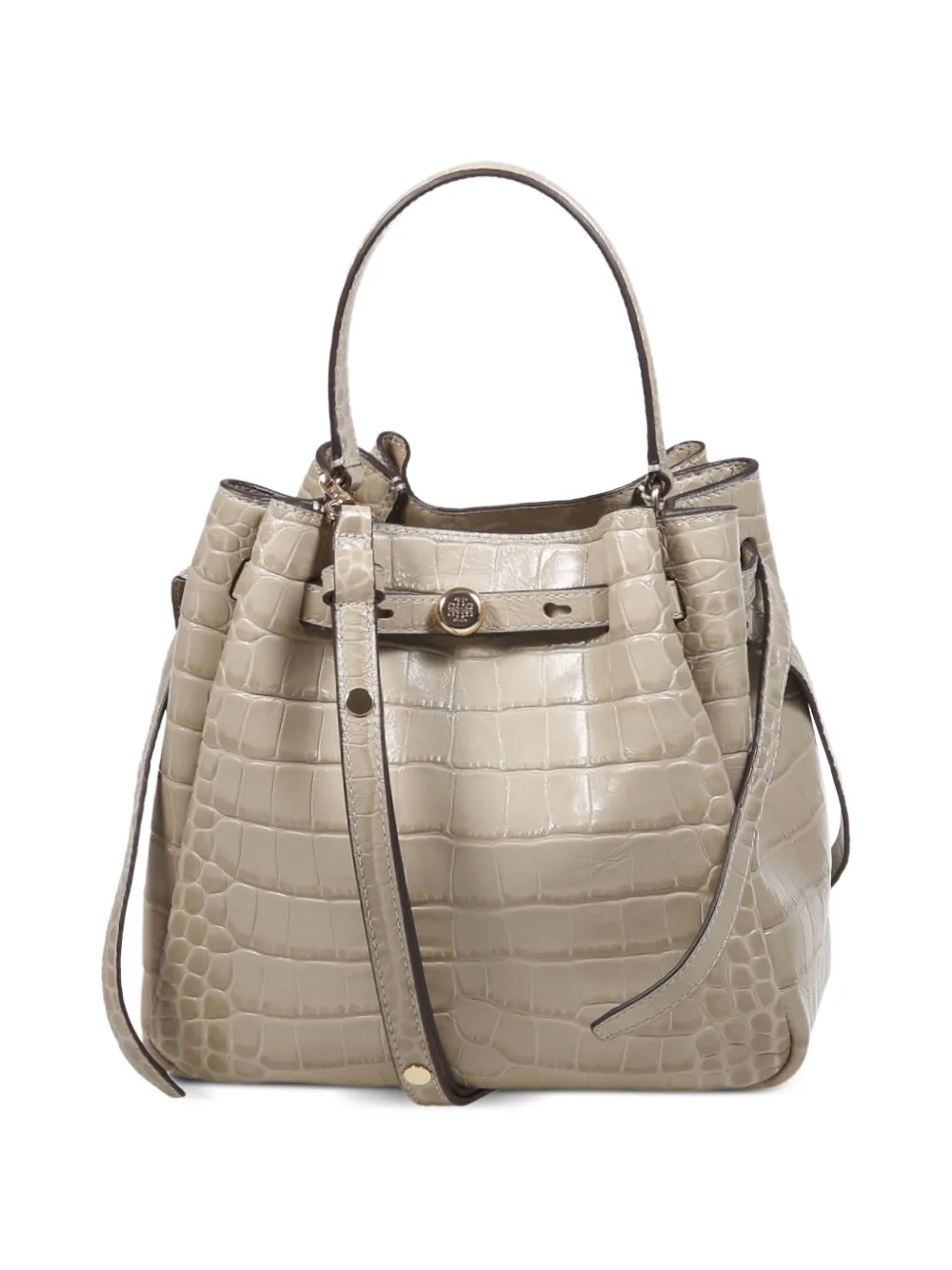 Tory Burch Romy crocodile-effect tote bag - Toni neutri
