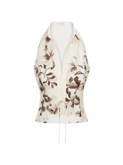 HEVRON Sloan floral-print vest