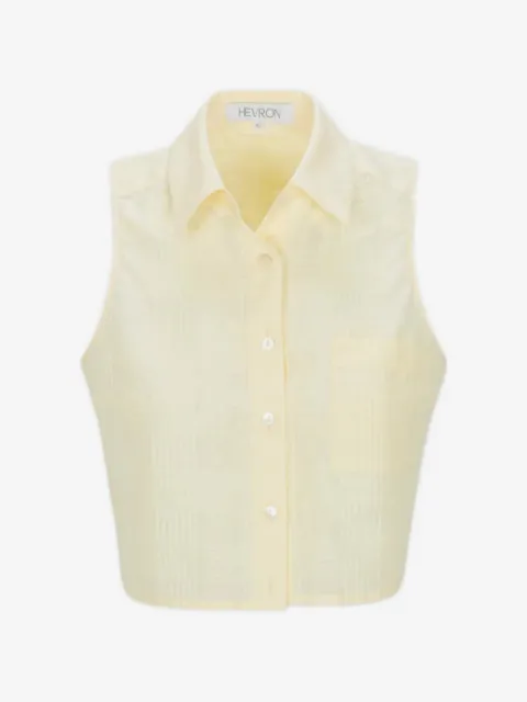 HEVRON Katja plaid-pattern sleeveless shirt