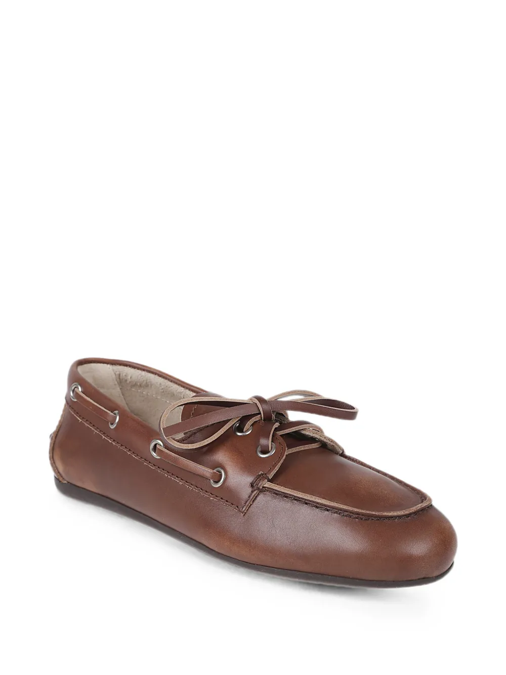 Miu faded leather loafers Bruin