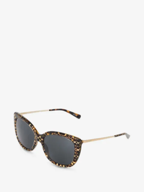 Coach Signature C geometric-frame sunglasses