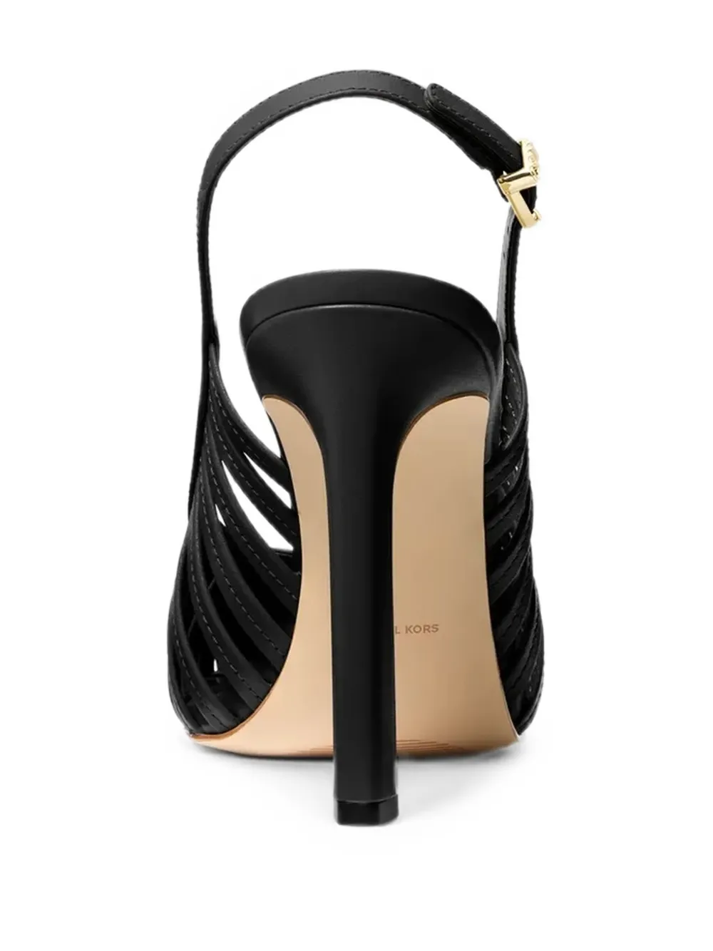 Michael Kors Adriana slingback pumps met kooidetail Zwart