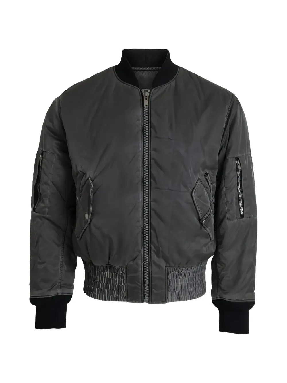 MM6 Maison Margiela Bomber con zip - Grigio