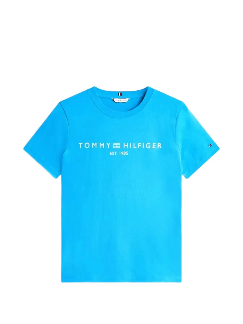 Tommy Hilfiger logo-print cotton T-shirt - Blau