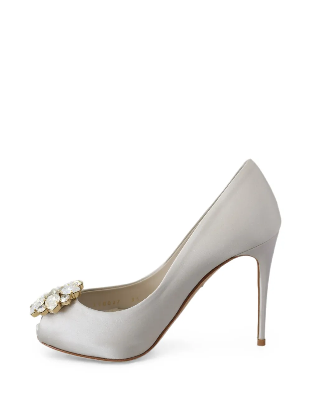 Dolce & Gabbana Pumps met open neus en hak Wit
