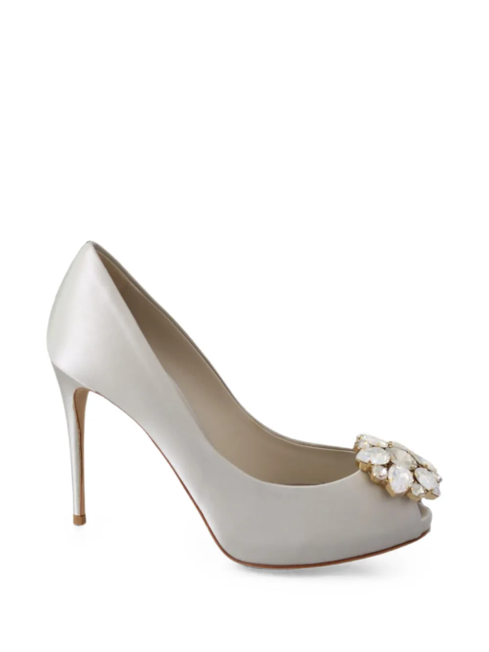 Dolce & Gabbana Pumps met open neus en hak Wit