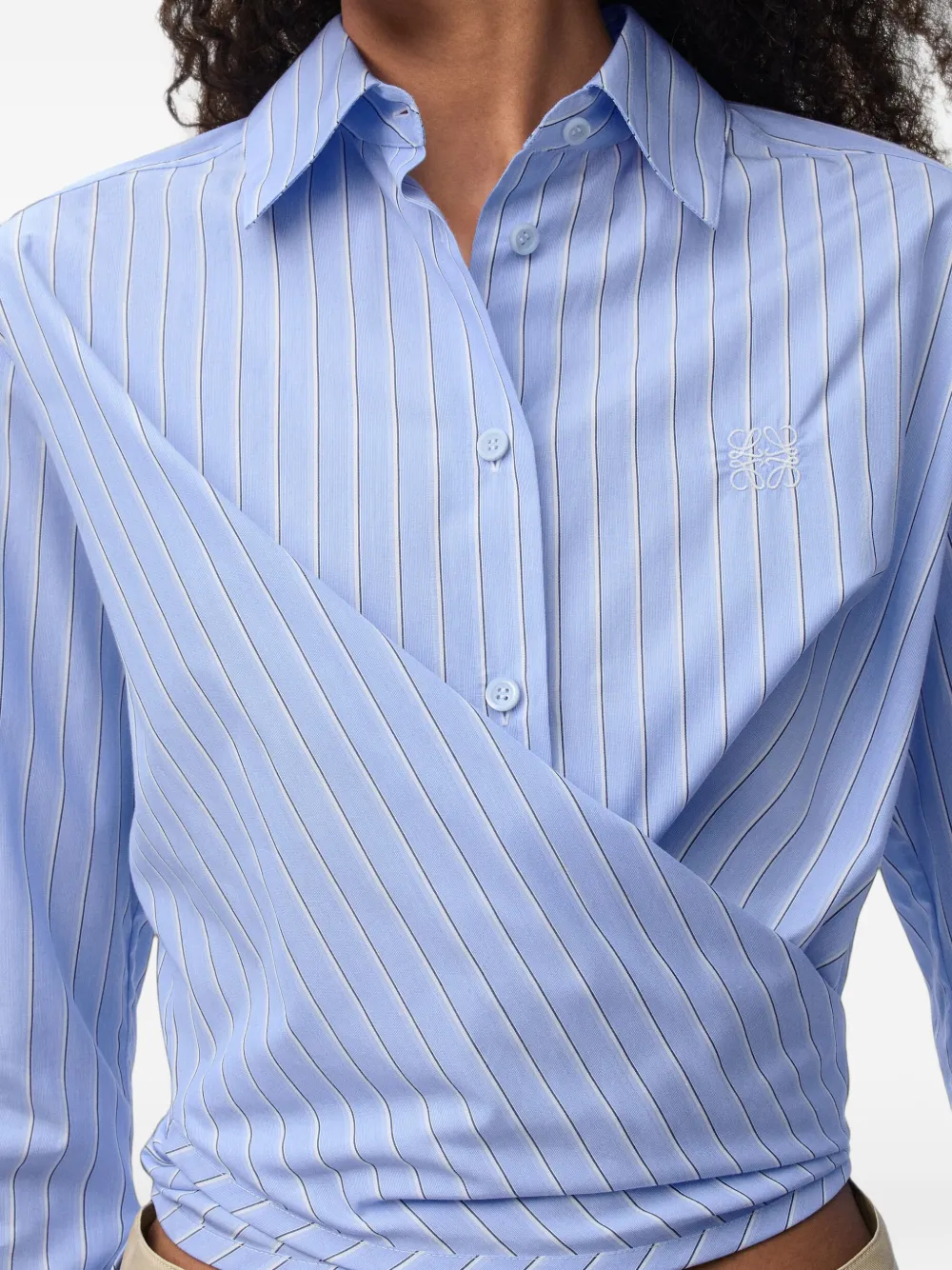 LOEWE Blouse met gestrikte taille Blauw