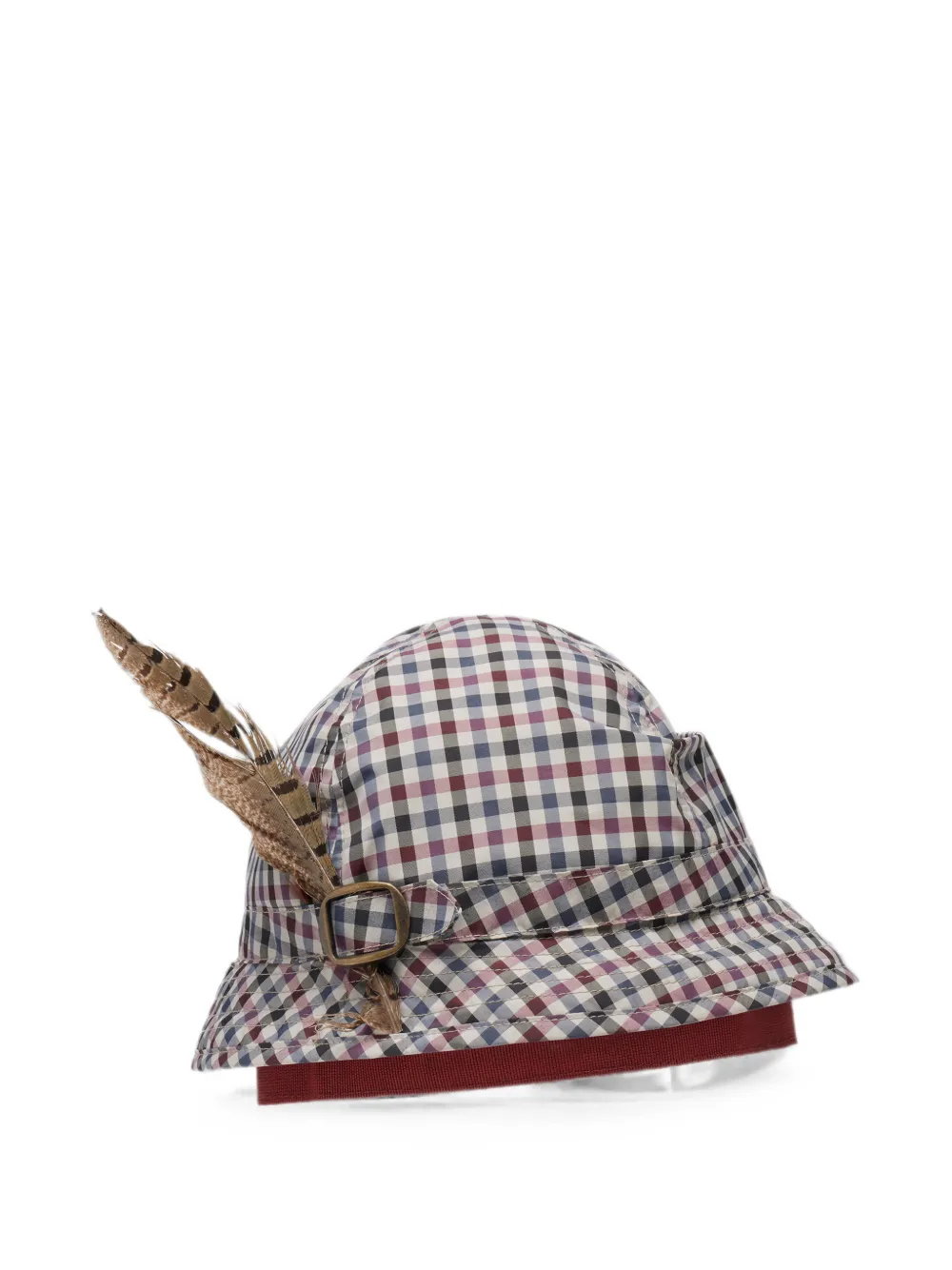 Maison Margiela Trilby vissershoed met gingham-ruit Wit