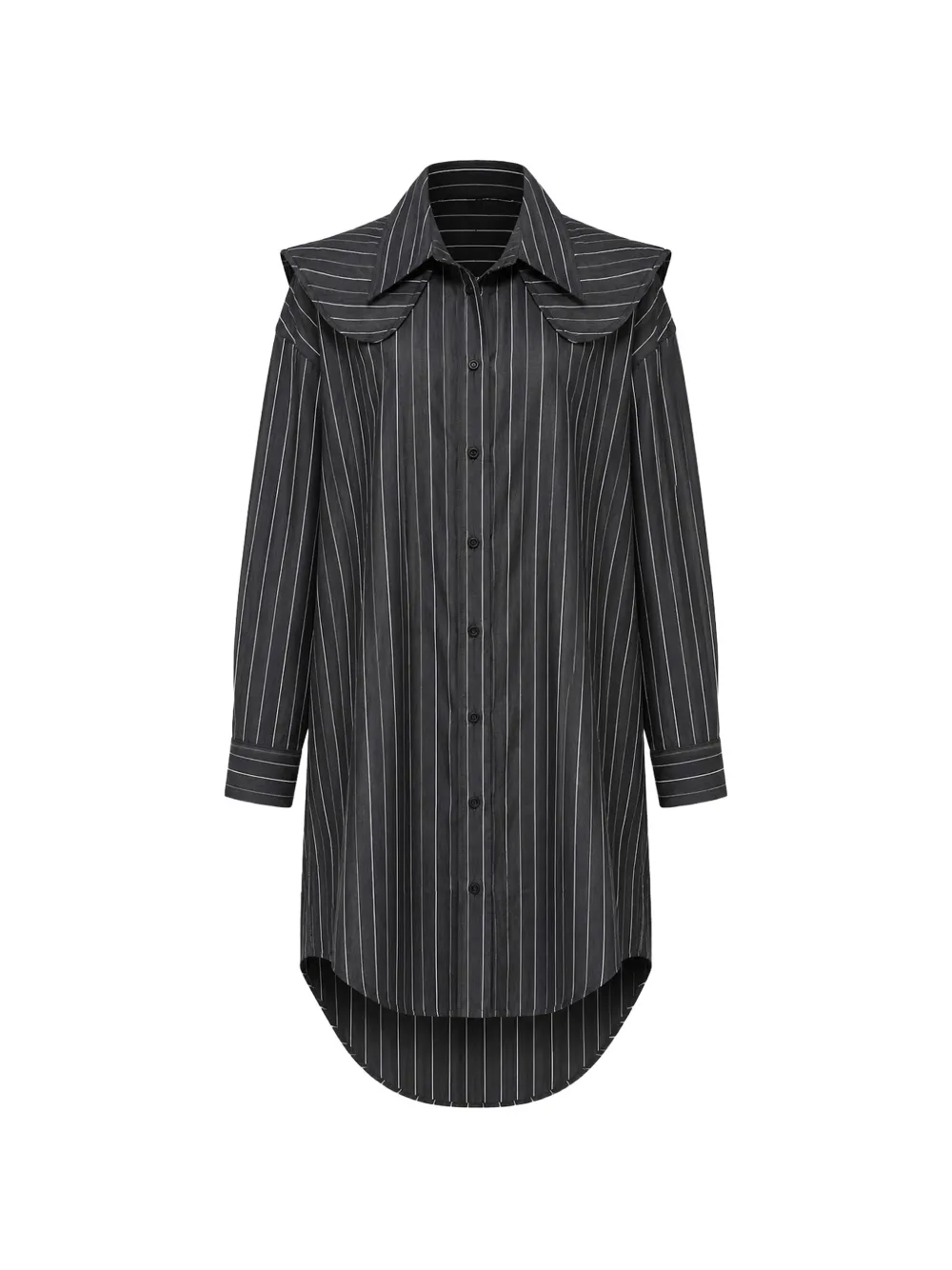 Y/Project striped pinstripe shirt maxi dress - Grey