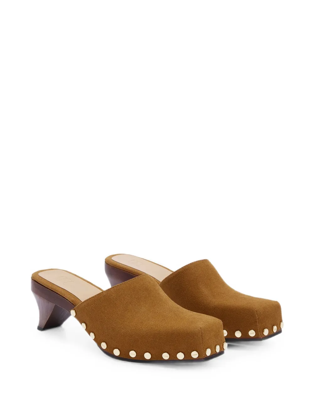 GANNI June studded-embellished mules Bruin