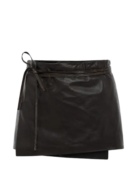 DSQUARED2 falda de cuero con cordones