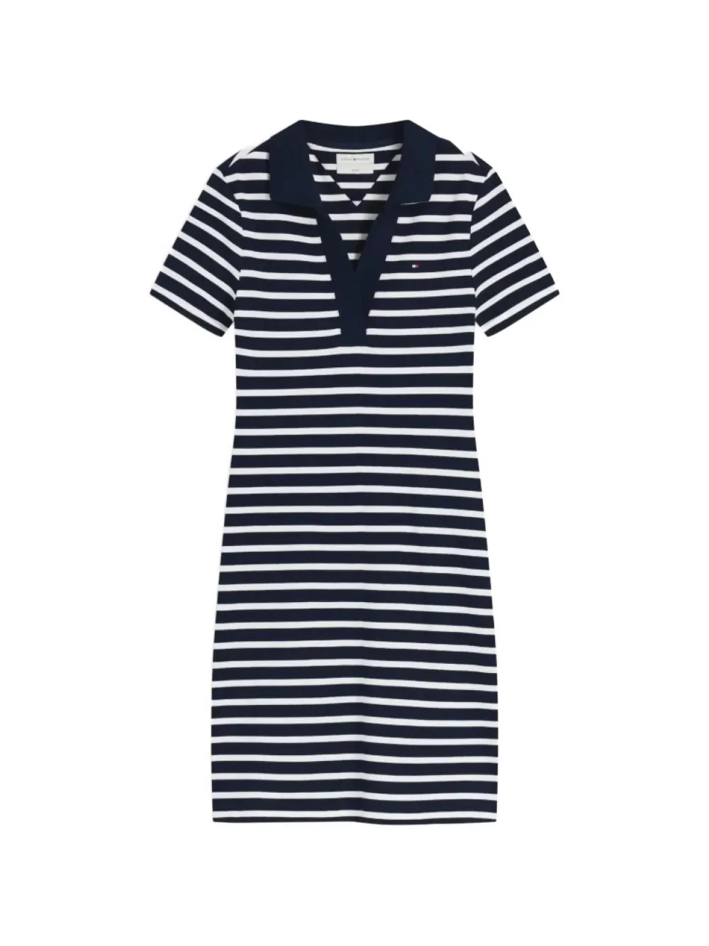 Tommy Hilfiger striped cotton polo mini dress - Blu