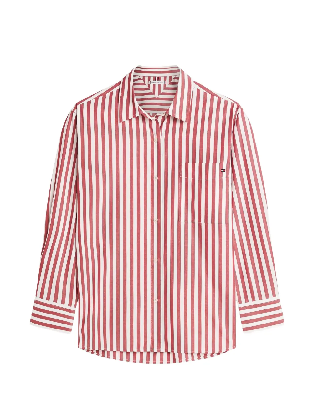 Tommy Hilfiger Hemd mit Längsstreifen - Rot