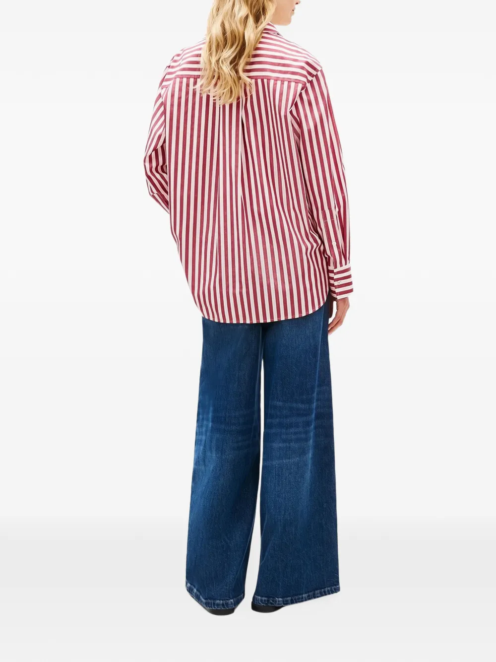 Tommy Hilfiger Gestreept katoenen overhemd Rood