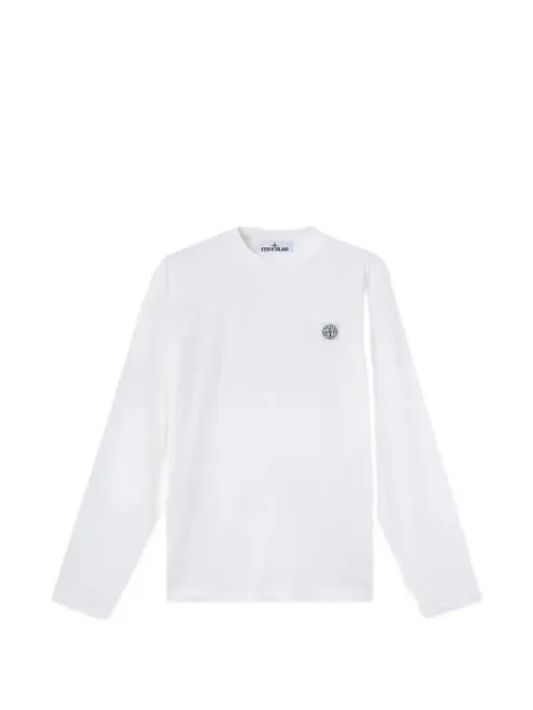 Stone Island logo-patch long-sleeve T-shirt