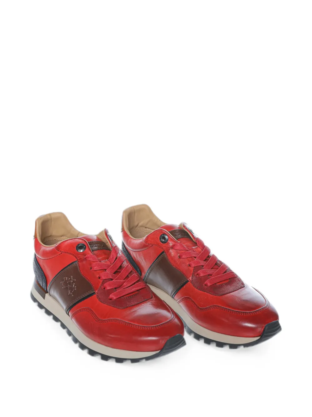 La Martina Todi leren sneakers Rood