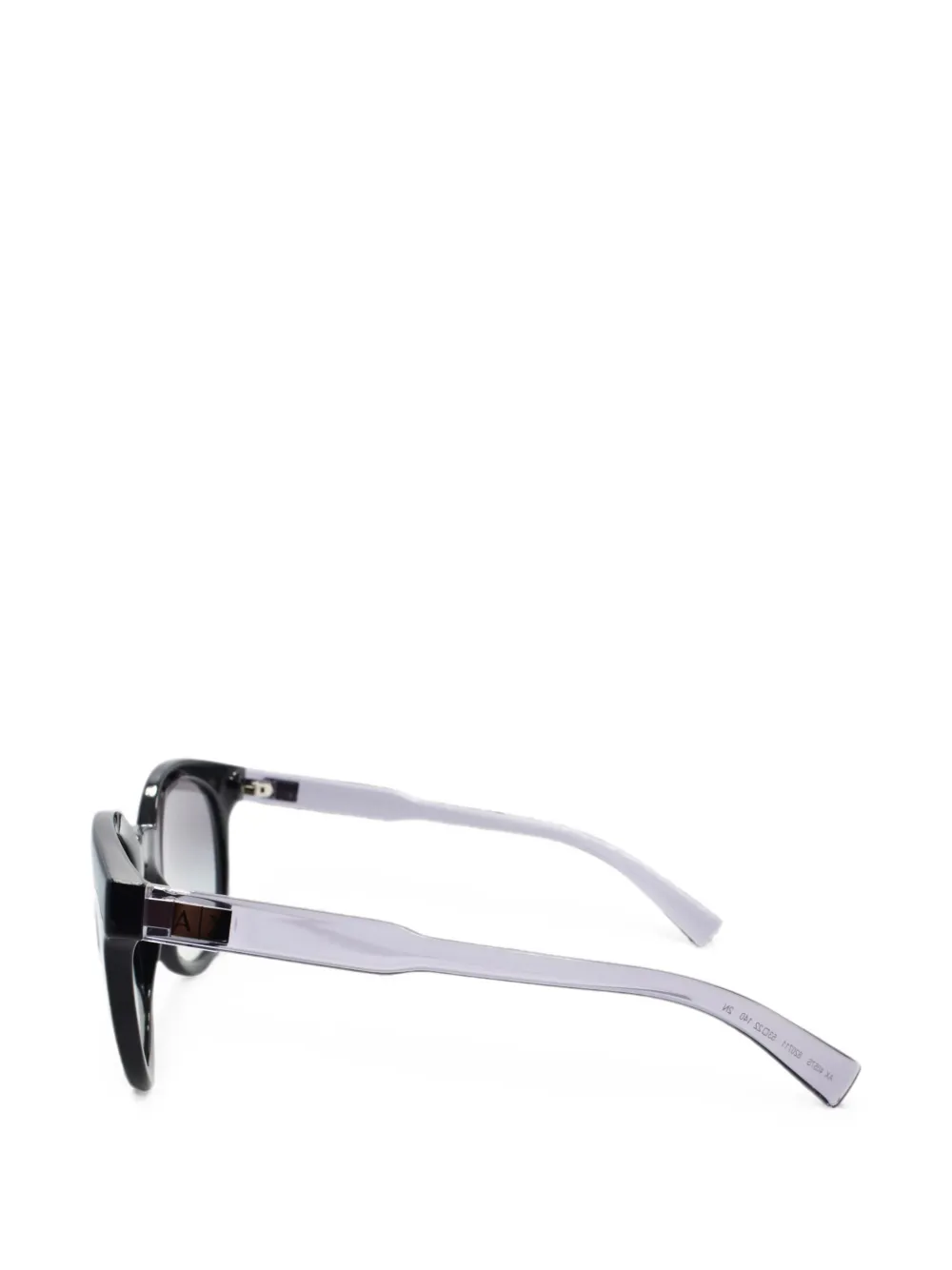 Armani Exchange Zonnebril met rond montuur Zwart