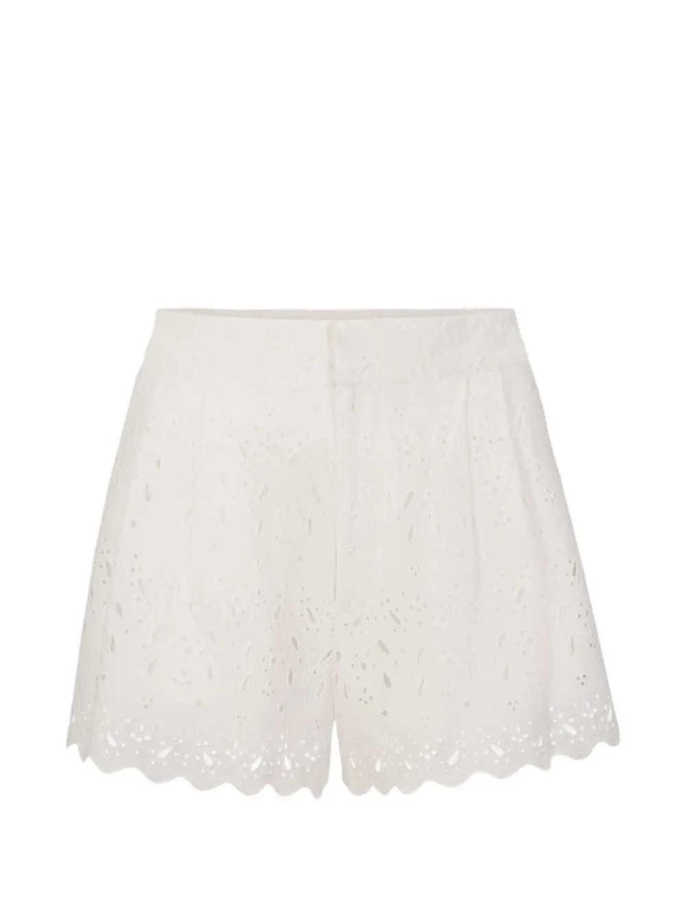 FRAME Paisley eyelet shorts - White