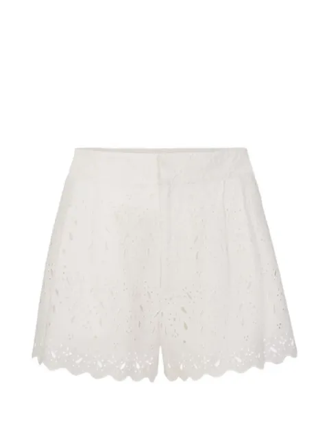 FRAME Paisley eyelet shorts